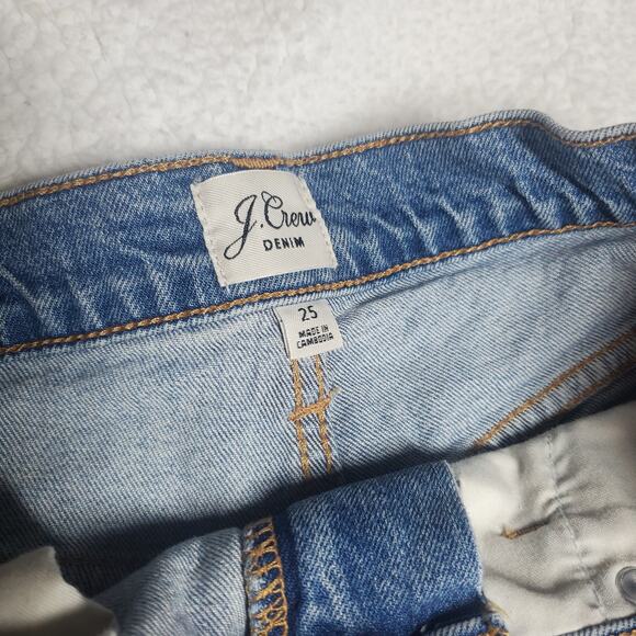 J.Crew Denim High-Rise Women's Size 25 Light Wash Jean Shorts Style AV425 Denim - Picture 4 of 14